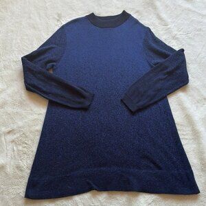Simply Vera Wang Navy Blue Knit Sweater Dress Long Sleeve Cozy Size XL